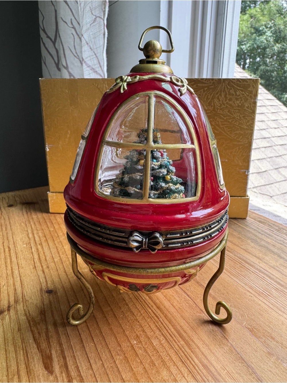 Collectible Mr Christmas Trinket Musical Christmas Tree Egg